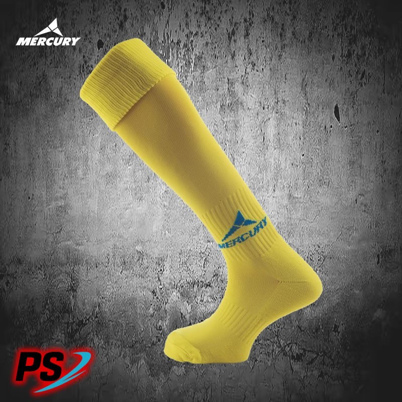 MEDIAS DE JUEGO MERCURY TEAM AMARILLO LOGO AZUL ROYAL