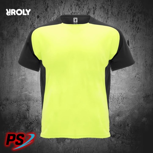 CAMISETA ROLY BUGATTI AMARILLO FLÚOR/NEGRO