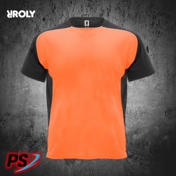 CAMISETA ROLY BUGATTI NARANJA FLÚOR/NEGRO