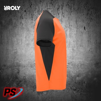 CAMISETA ROLY BUGATTI NARANJA FLÚOR/NEGRO