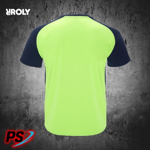 CAMISETA ROLY BUGATTI VERDE FLÚOR/AZUL MARINO