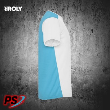 CAMISETA ROLY DETROIT BLANCO/AZUL CELESTE