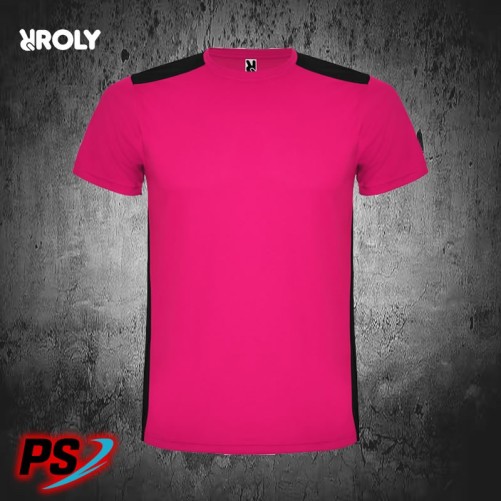 CAMISETA ROLY DETROIT FUCSIA/NEGRO
