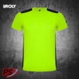 CAMISETA ROLY DETROIT VERDE FLÚOR/NEGRO