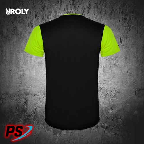 CAMISETA ROLY DETROIT VERDE FLÚOR/NEGRO
