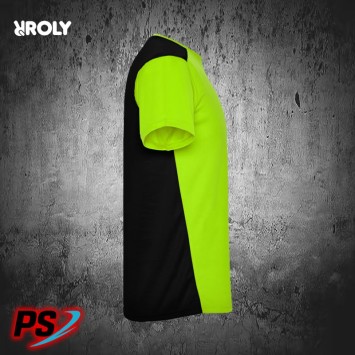 CAMISETA ROLY DETROIT VERDE FLÚOR/NEGRO