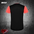 CAMISETA ROLY DETROIT CORAL FLÚOR/NEGRO