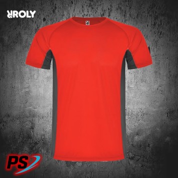 CAMISETA ROLY SHANGHAI ROJO/PLOMO OSCURO