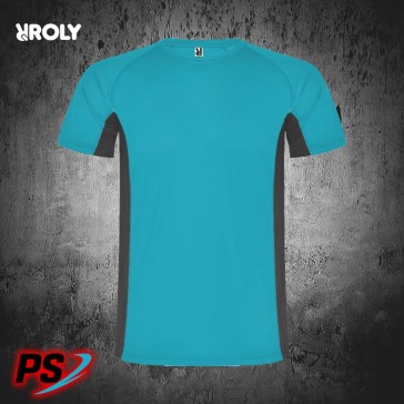 CAMISETA ROLY SHANGHAI TURQUESA/PLOMO OSCURO