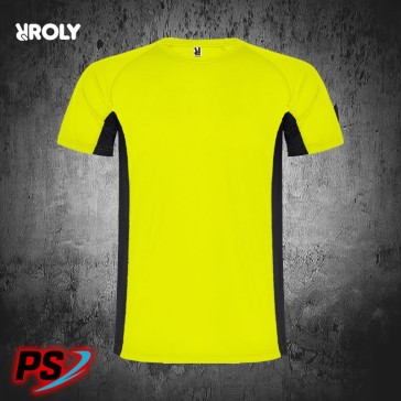 CAMISETA ROLY SHANGHAI AMARILLO FLÚOR/NEGRO