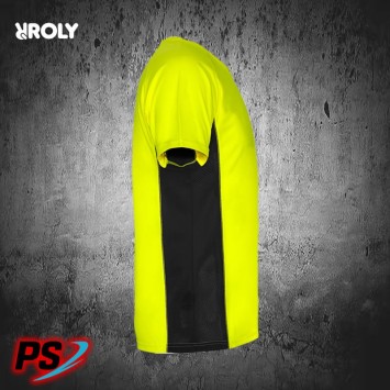 CAMISETA ROLY SHANGHAI AMARILLO FLÚOR/NEGRO
