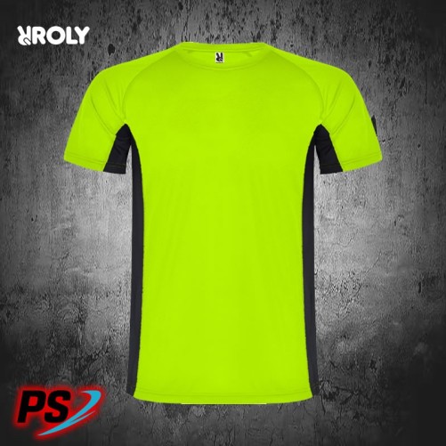 CAMISETA ROLY SHANGHAI VERDE FLÚOR/NEGRO
