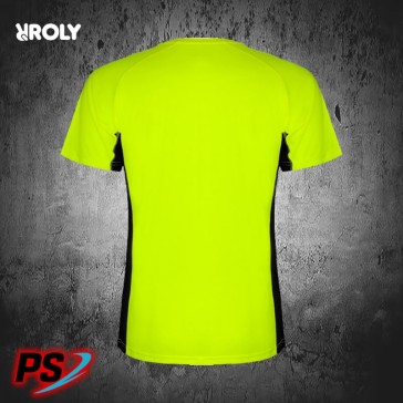 CAMISETA ROLY SHANGHAI VERDE FLÚOR/NEGRO