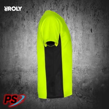 CAMISETA ROLY SHANGHAI VERDE FLÚOR/NEGRO