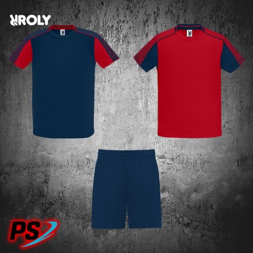 CONJUNTO 2 CAMISETAS Y PANTALÓN ROLY JUVE AZUL MARINO/ROJO