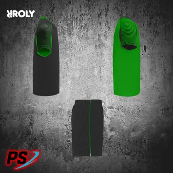 CONJUNTO 2 CAMISETAS Y PANTALÓN ROLY JUVE NEGRO/VERDE