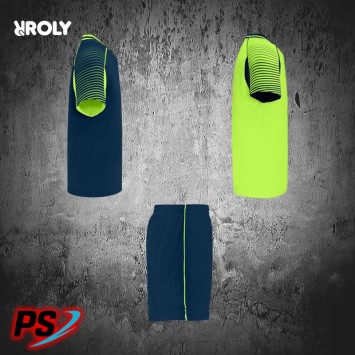 CONJUNTO 2 CAMISETAS Y PANTALÓN ROLY JUVE AZUL MARINO/VERDE FLÚOR