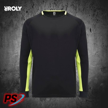 CAMISETA DE PORTERO ROLY PORTO NEGRO/AMARILLO FLÚOR