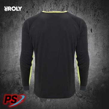 CAMISETA DE PORTERO ROLY PORTO NEGRO/AMARILLO FLÚOR