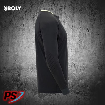 CAMISETA DE PORTERO ROLY PORTO NEGRO/AMARILLO FLÚOR