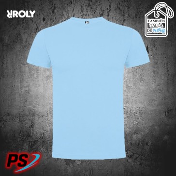 CAMISETA UNISEX Y NIÑ@ ROLY DOGO PREMIUM AZUL CELESTE