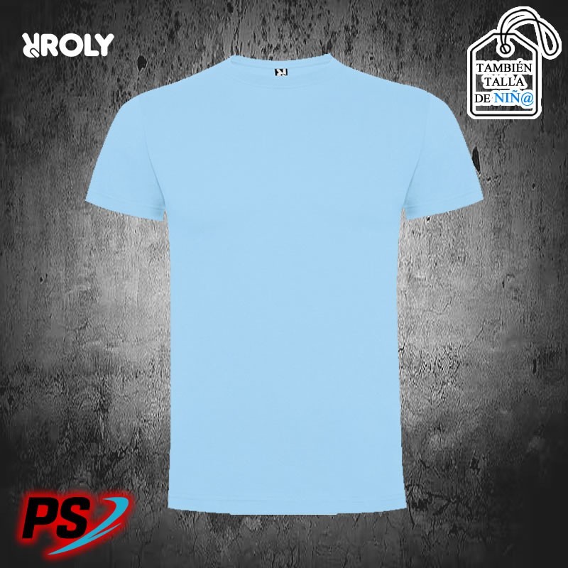 CAMISETA UNISEX Y NIÑ@ ROLY DOGO PREMIUM AZUL CELESTE