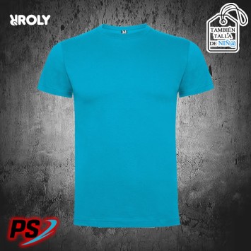 CAMISETA UNISEX Y NIÑ@ ROLY DOGO PREMIUM AZUL TURQUESA