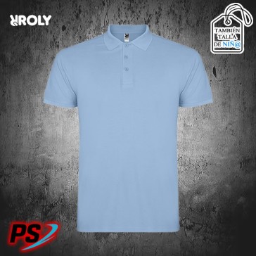 POLO ROLY STAR AZUL CELESTE