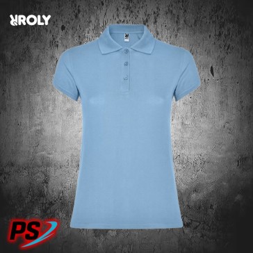 POLO MUJER ROLY STAR WOMAN AZUL CELESTE