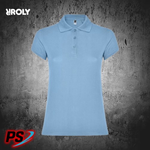 POLO MUJER ROLY STAR WOMAN AZUL CELESTE