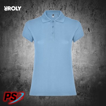 POLO MUJER ROLY STAR WOMAN AZUL CELESTE