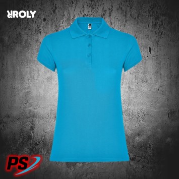 POLO MUJER ROLY STAR WOMAN AZUL TURQUESA