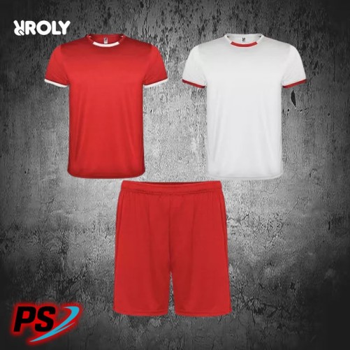 CONJUNTO 2 CAMISETAS Y PANTALÓN ROLY RACING ROJO/BLANCO