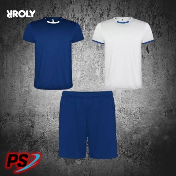 CONJUNTO 2 CAMISETAS Y PANTALÓN ROLY RACING AZUL ROYAL/BLANCO