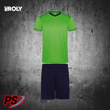 CONJUNTO ROLY UNITED VERDE FLÚOR/AZUL MARINO