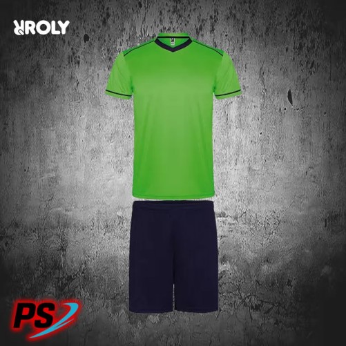 CONJUNTO ROLY UNITED VERDE FLÚOR/AZUL MARINO